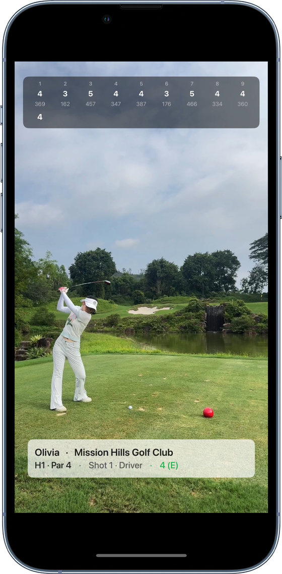 BirdieCut highlight reel on an iPhone
